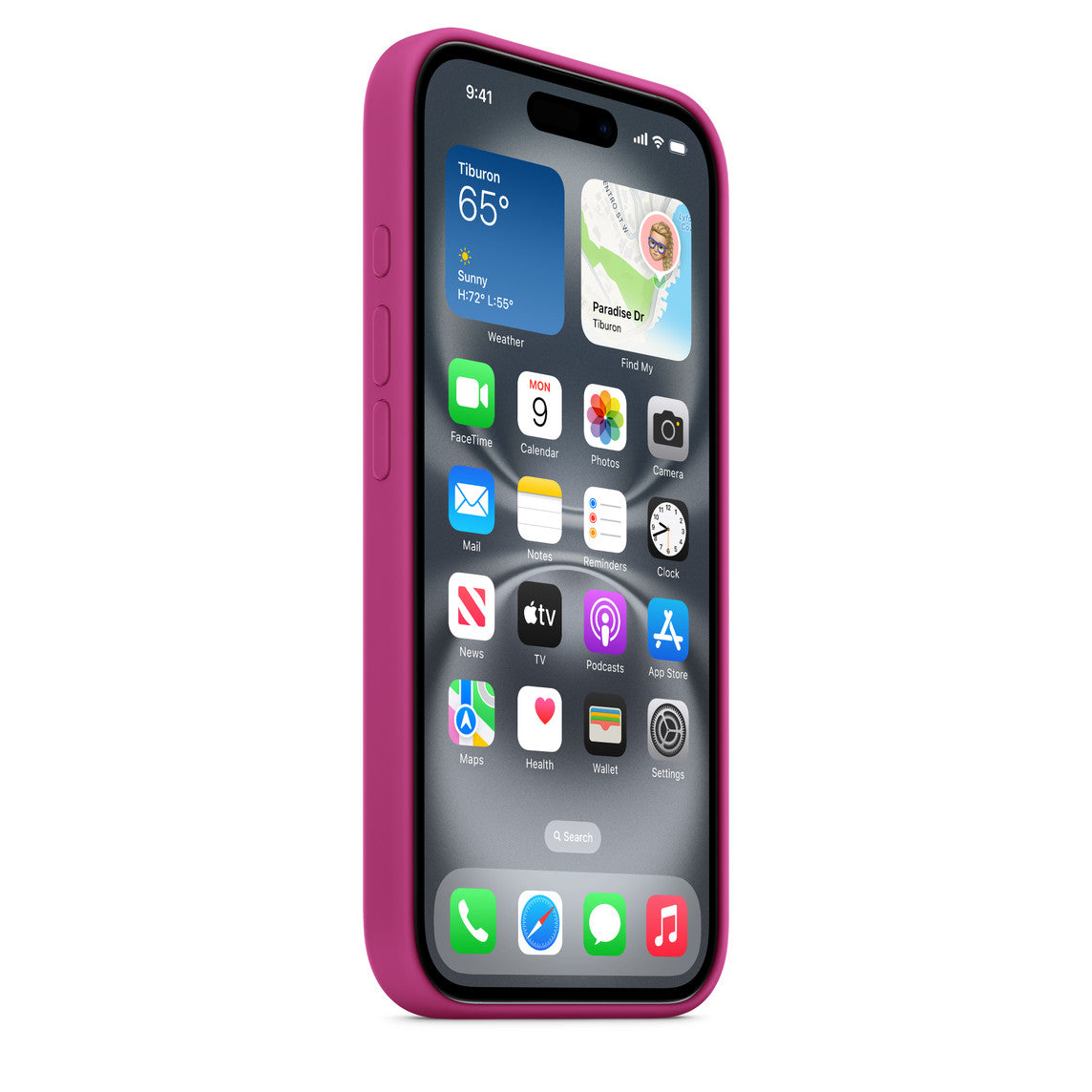 Apple MYY53ZM/A iPhone 16 Silicone Case with MagSafe Fuchsia