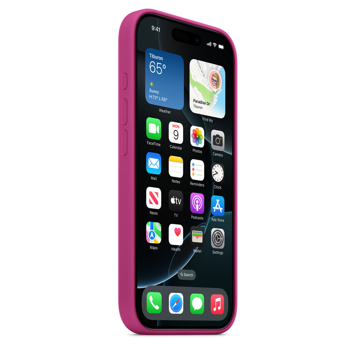 Apple MYYN3ZM/A iPhone 16 Pro Silicone Case with MagSafe Fuchsia