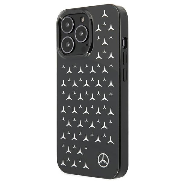 Mercedes MEHCP13XESPBK iPhone 13 Pro Max black hardcase Silver Stars Pattern