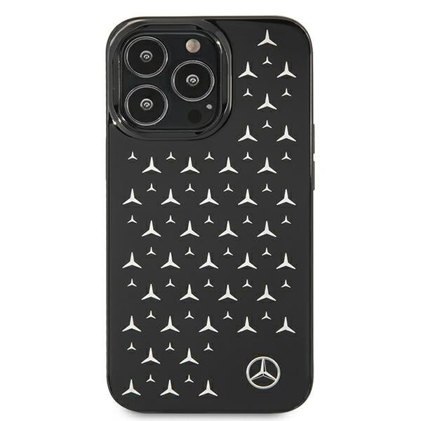 Mercedes MEHCP13XESPBK iPhone 13 Pro Max black hardcase Silver Stars Pattern