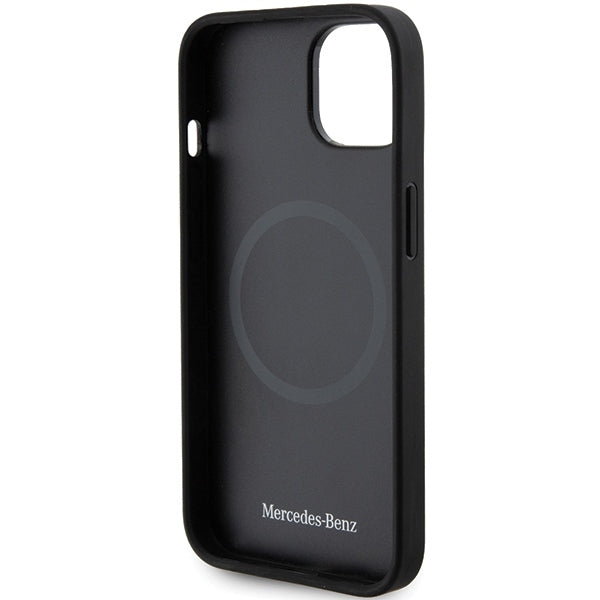 Mercedes MEHMP14S23RCMK iPhone 14 / 15 / 13 black hardcase Smooth Leather MagSafe