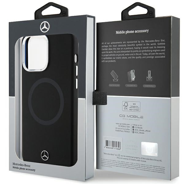 Mercedes MEHMP15X23SCMK iPhone 15 Pro Max black hardcase Silicone Bicolor MagSafe