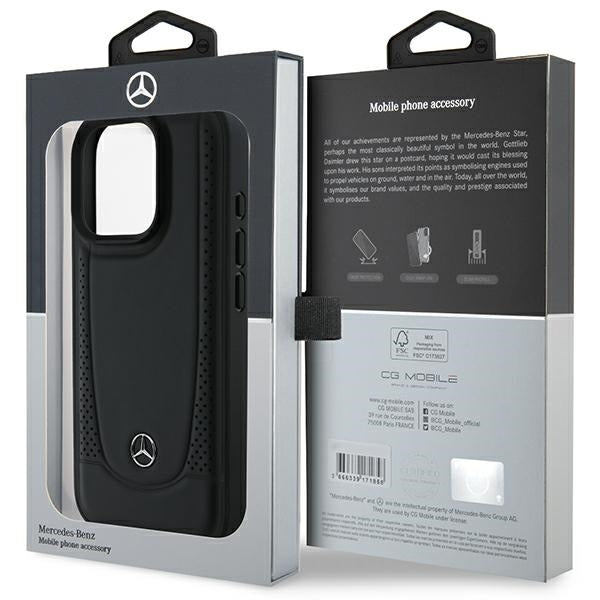 Mercedes MEHCP16LARMBK iPhone 16 Pro black hardcase Leather Urban