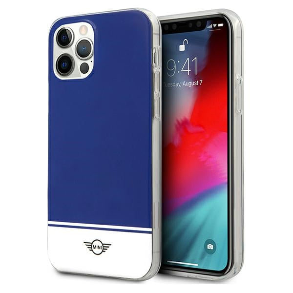 Case for Mini MIHCP12MPCUBINA iPhone 12/12 Pro 6,1" navy hard case Stripe Collection