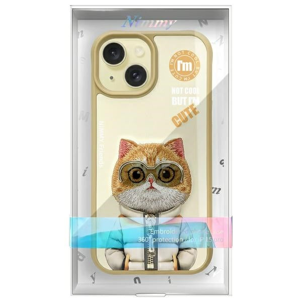 Nimmy khaki Cool&Cute 2.0 Cat case for iPhone 15