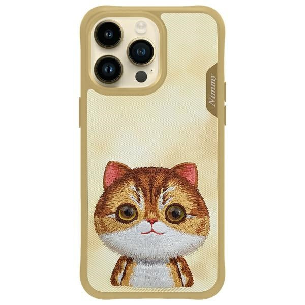 Nimmy Big Eyed Pet 2.0 Cat case for iPhone 15 Pro Max Khaki