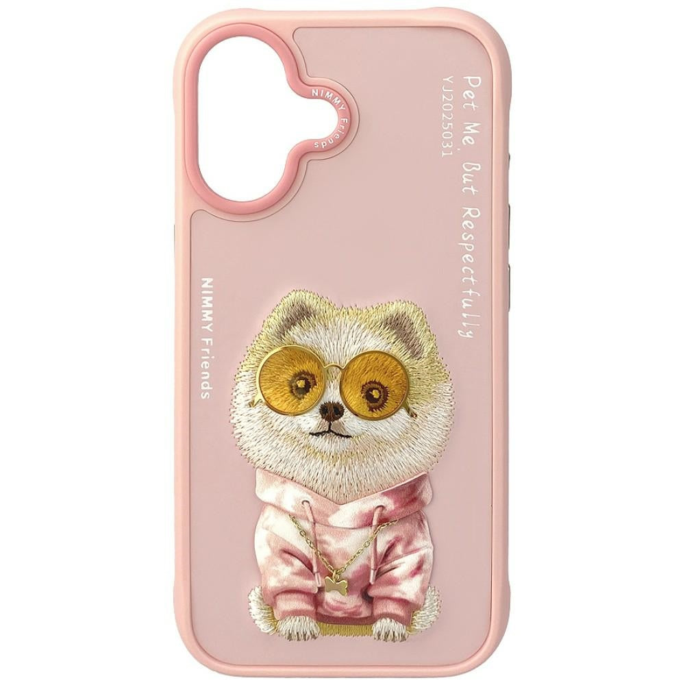 Nimmy Glasses Cool Dog Case for iPhone 17 Pink