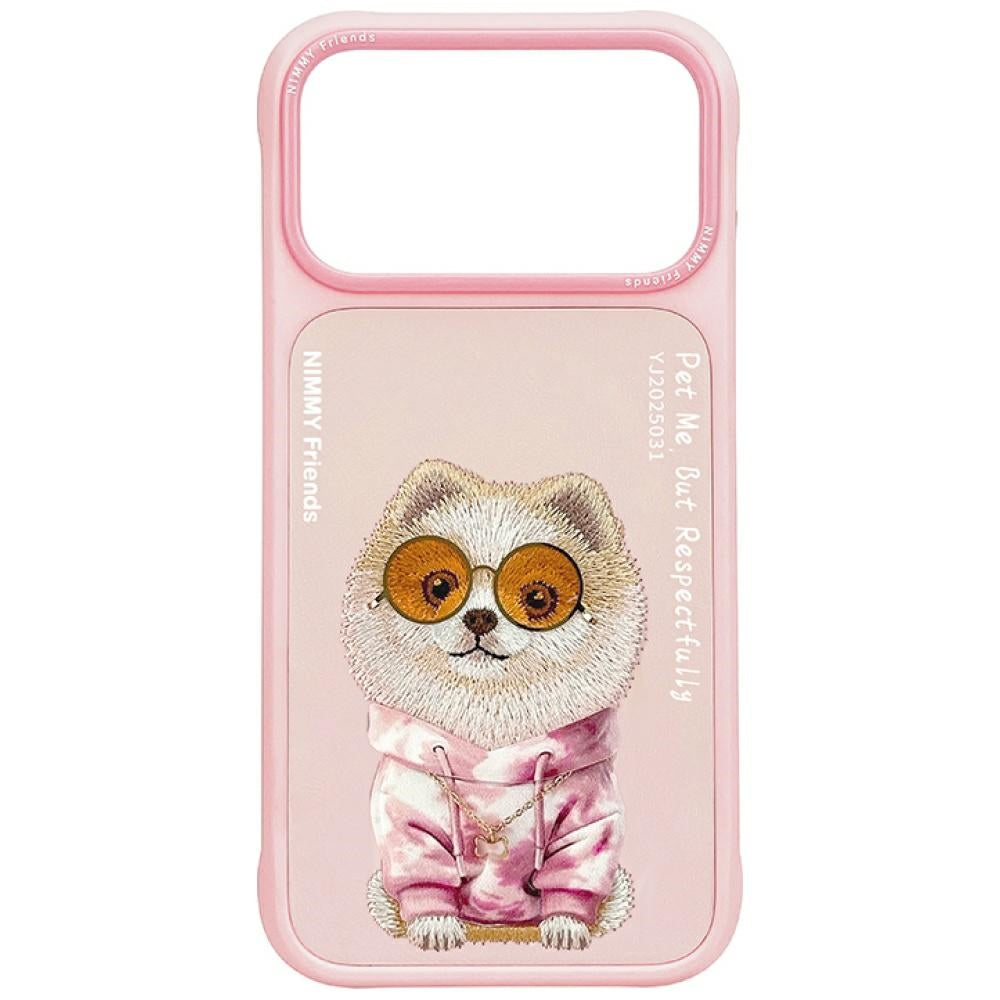 Nimmy Glasses Cool Dog Case for iPhone 17 Pro Pink