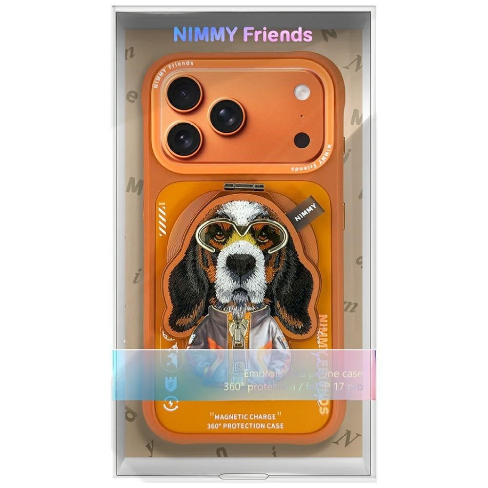 Nimmy Cool&Cute 2.0 Dog for iPhone 17 Pro Max with magnetic pendant orange