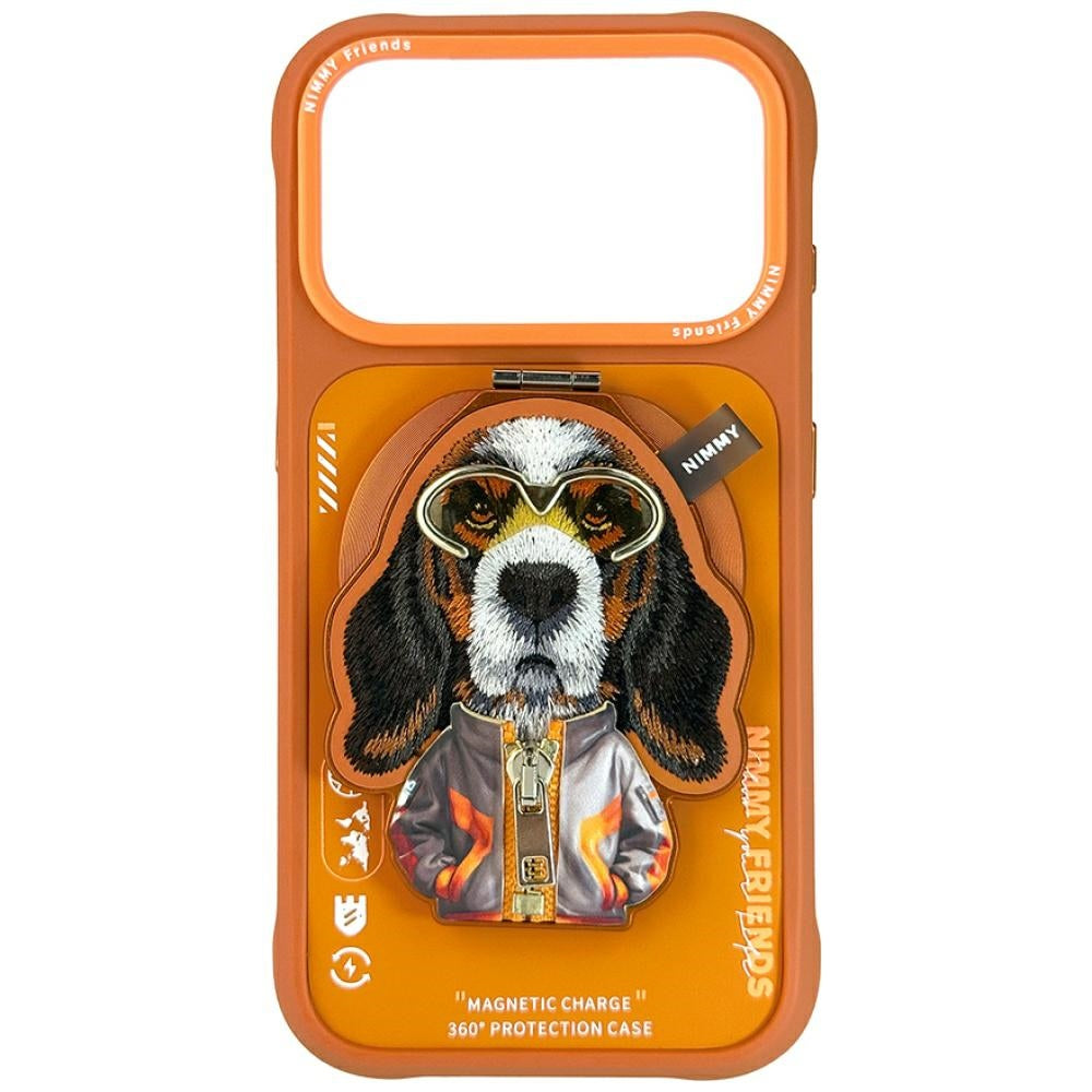 Nimmy Cool&Cute 2.0 Dog for iPhone 17 Pro Max with magnetic pendant orange