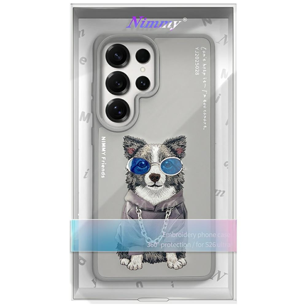 Nimmy Glasses Cool Dog for Samsung Galaxy S26 Ultra Grey