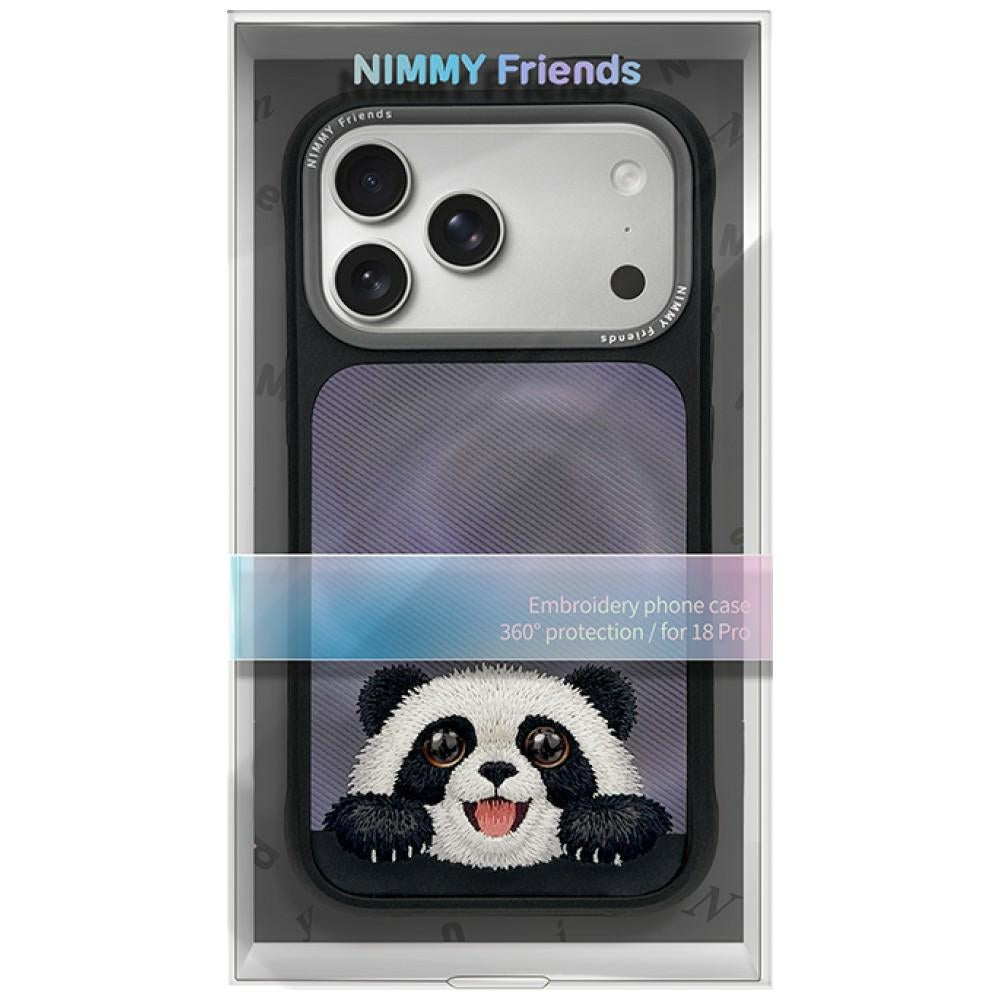 Nimmy Big Eyed Lying Lying Giant Panda MagSafe for iPhone 18 Pro Max / 17 Pro Max Black
