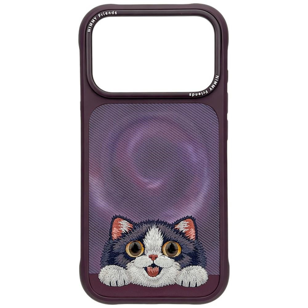 Nimmy Big Eyed Lying Cream Cat MagSafe for iPhone 18 Pro Max / 17 Pro Max Purple