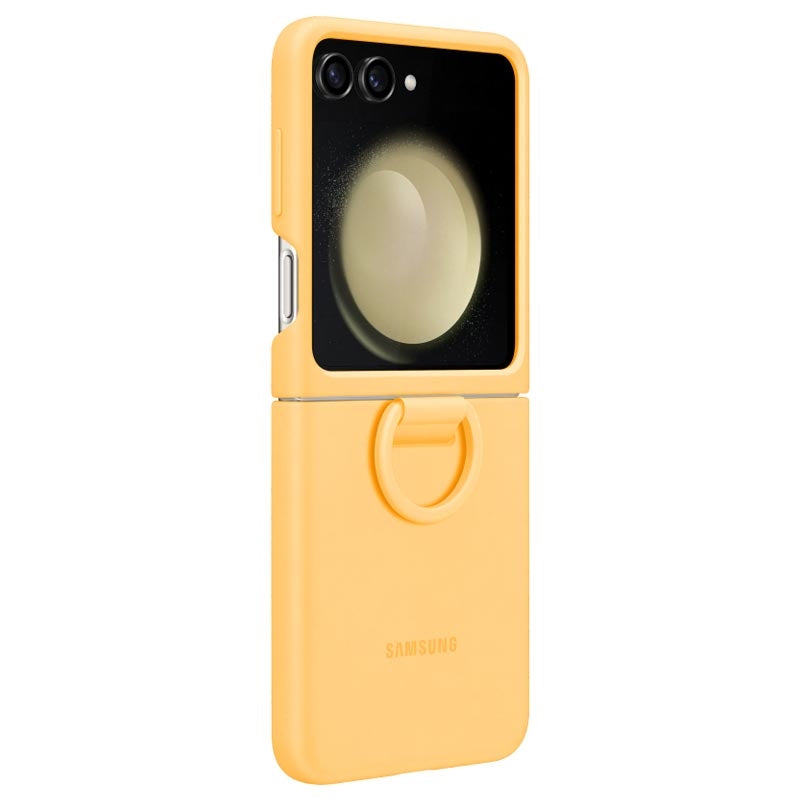 Samsung Silicone Case with Ring for Galaxy Z Flip5 - Orange