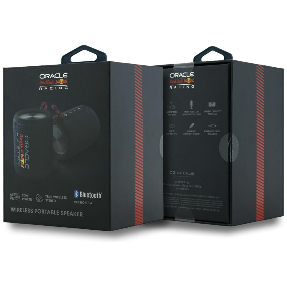 Red Bull 3D Rubber Logo Bluetooth Speaker Waterproof Navy Blue