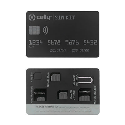 UNIVERSAL KIT X SIM CARD WITH CLIP