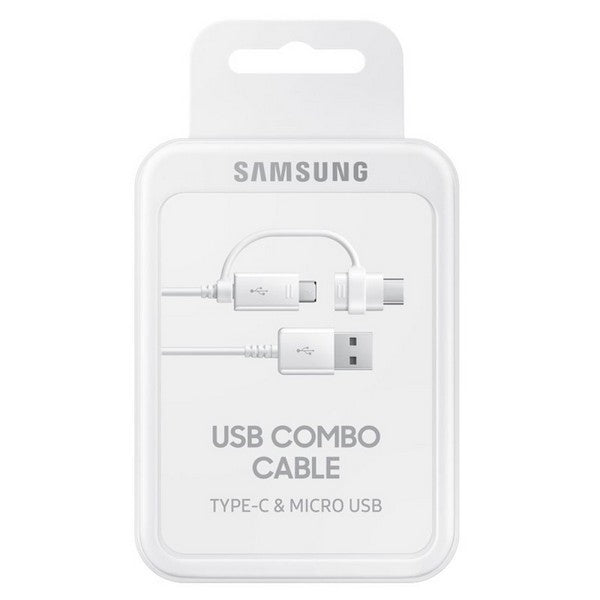 Cables for Samsung EP-DG930DW microUSB+USB-C white Blister