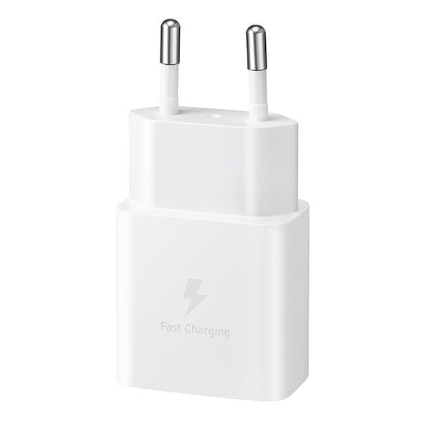 Charger for Samsung EP-T1510XW 15W Fast Charge + Cables for USB-C/USB-C white