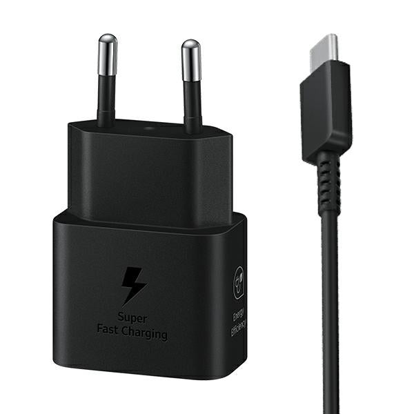 Samsung EP-T2510XB 25W Fast Charge + kabel USB-C/USB-C black Blister