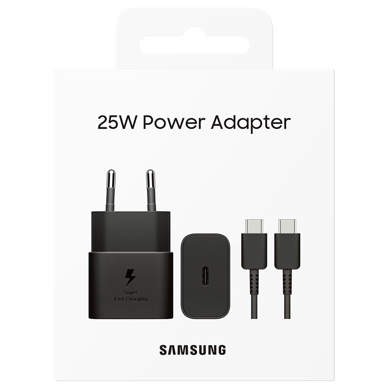 Samsung EP-T2510XB 25W Fast Charge + kabel USB-C/USB-C black Blister
