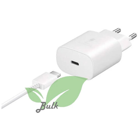 Samsung 25W fast chrger +  type - C cable  EP-TA800  white Bulk