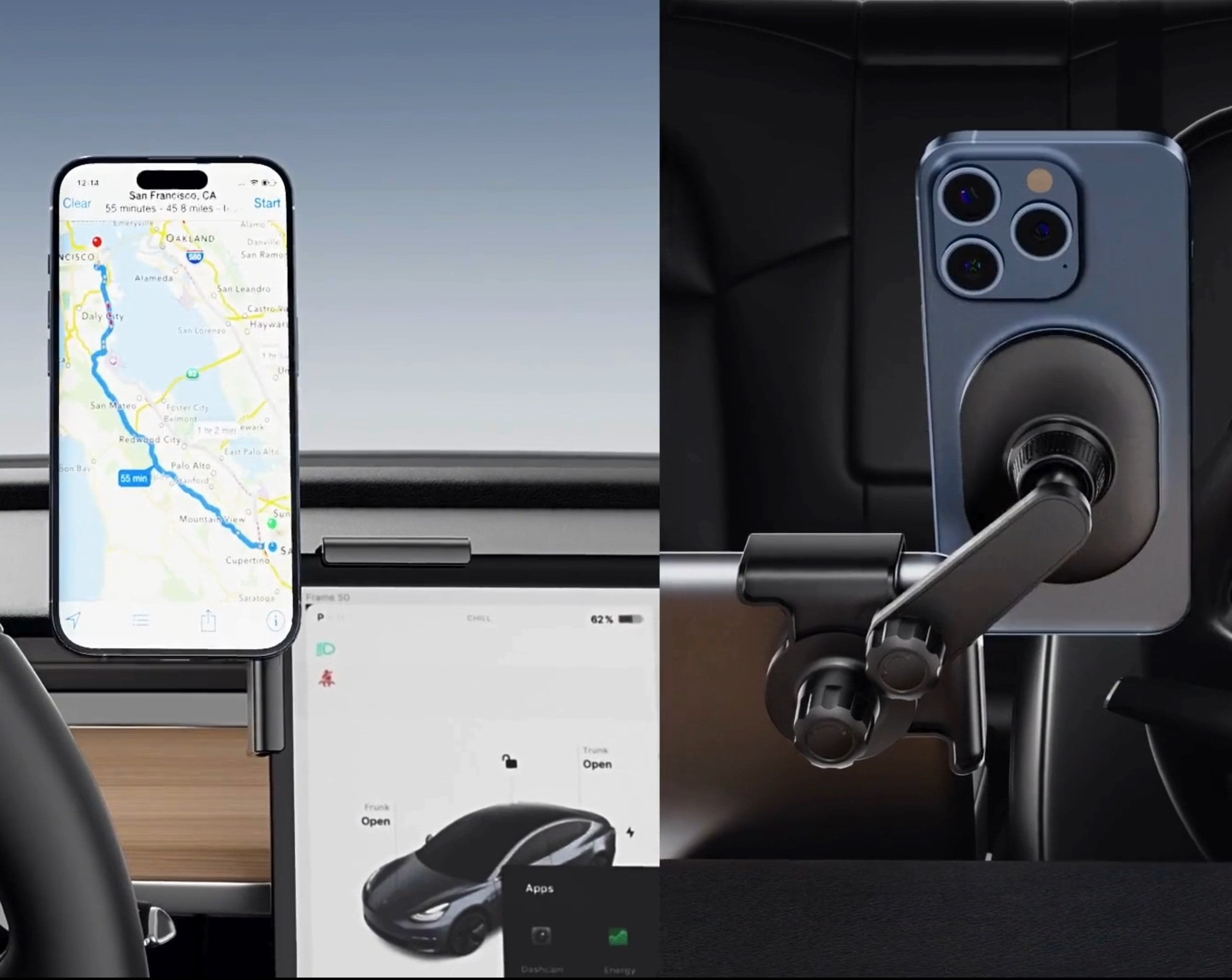 Celly MagSafe Car Holder designed for Tesla Model X, Y, 3 & S