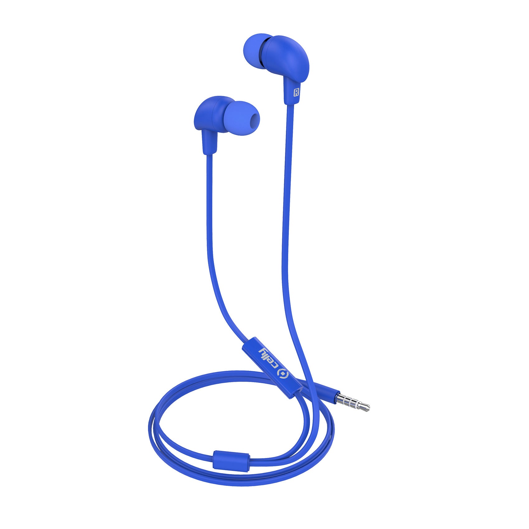 STEREO EAR 3.5MM ROUND CABLE BLUE