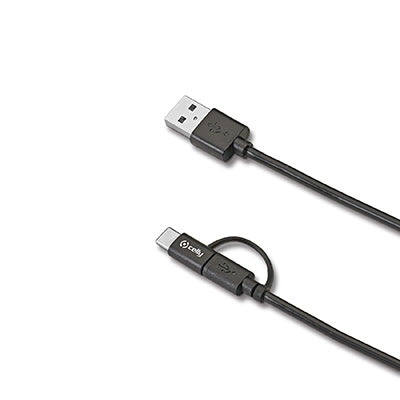 USB-A TO MICROUSB+USB-C 15W CABLE