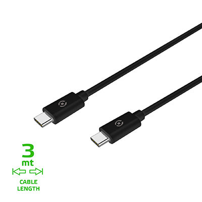 USB-C TO USB-C 60W CABLE 3MT BLACK