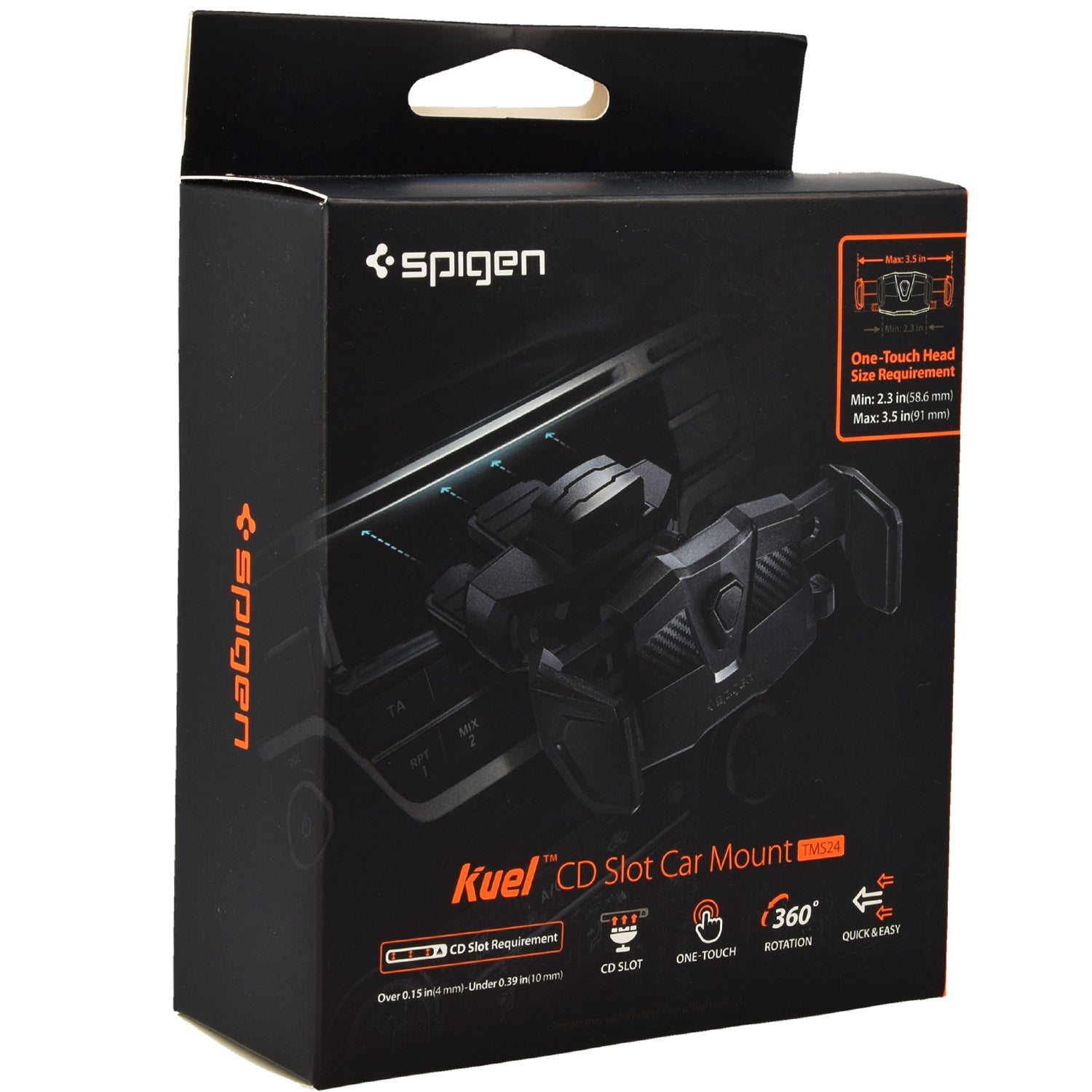 Spigen TMS-24 CD Slot holder universal black 000CG21945