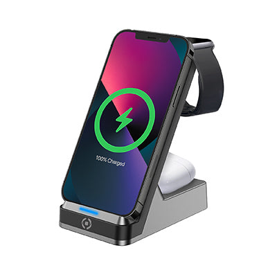 Celly WIRELESS CHARGER STAND 3IN1 BLACK