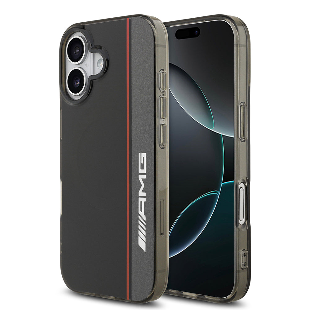 AMG Hardcase Original Licensed M-Safe Charging Feature IML Print Logo Double Layer Bow Lines for iPhone 17