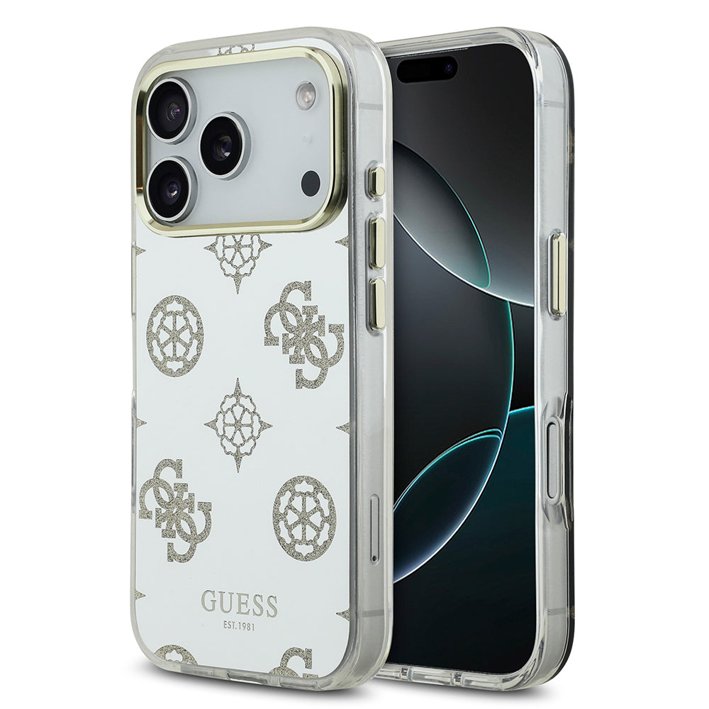 GUESS GUHMP17XHMRPOGDG HardCase MagSafe TPU MIRROR W/ PEONY Gold iPhone 17 Pro Max