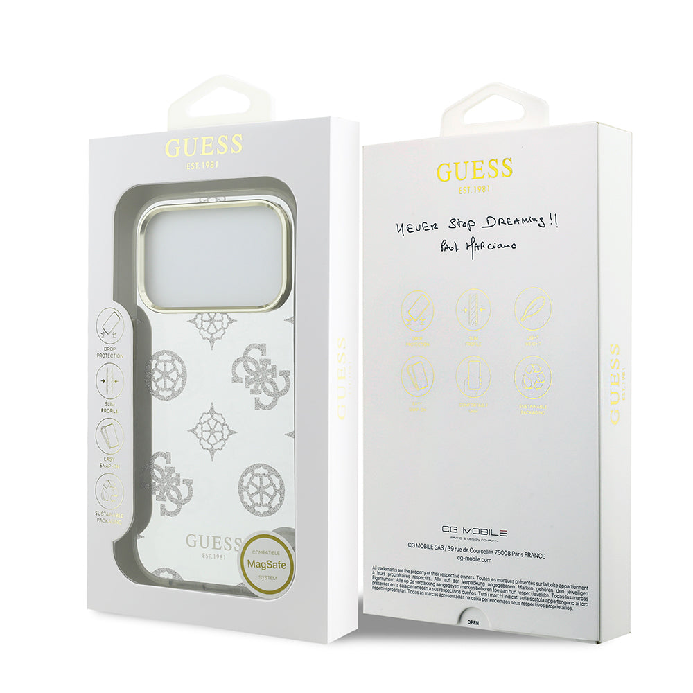 GUESS GUHMP17XHMRPOGDG HardCase MagSafe TPU MIRROR W/ PEONY Gold iPhone 17 Pro Max