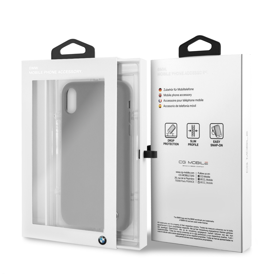 BMW BMHCI61SILGR iPhone XR Grey hardcase Silicone Signature