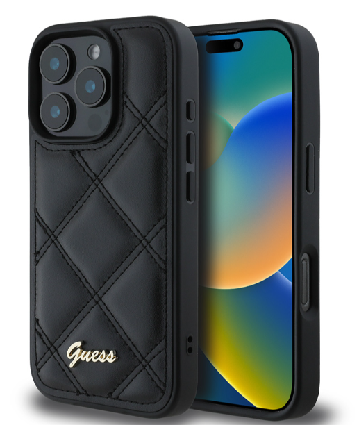 Guess Hardcase PU Quilted Metal
Logo Black iPhone 16 Plus