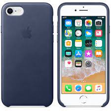 Apple MQH82ZE/A Leather BackCover for iPhone 8 Midnight Blue
