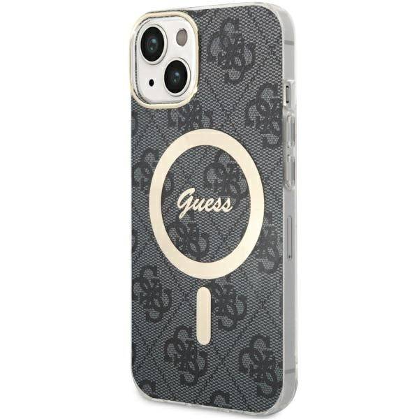 GUESS HC MagSafe IML 4G BLACK iPhone 14 / 15 / 13