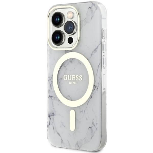GUESS HC MagSafe IML MARBLE WHITE iPhone 13 / 14 / 15