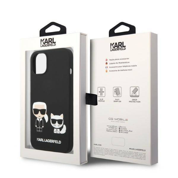 Karl Lagerfeld KLHMP14MSSKCK iPhone 14 Plus black Liquid Silicone Karl & Choupette Magsafe