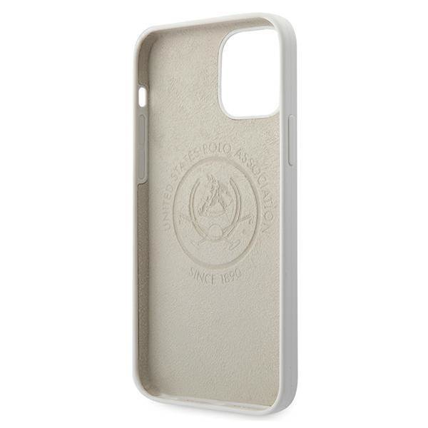 US Polo Assn USHCP12LSLHRWH Silicone Collection White Case with Big Horse Logo for iPhone 12 Pro Max