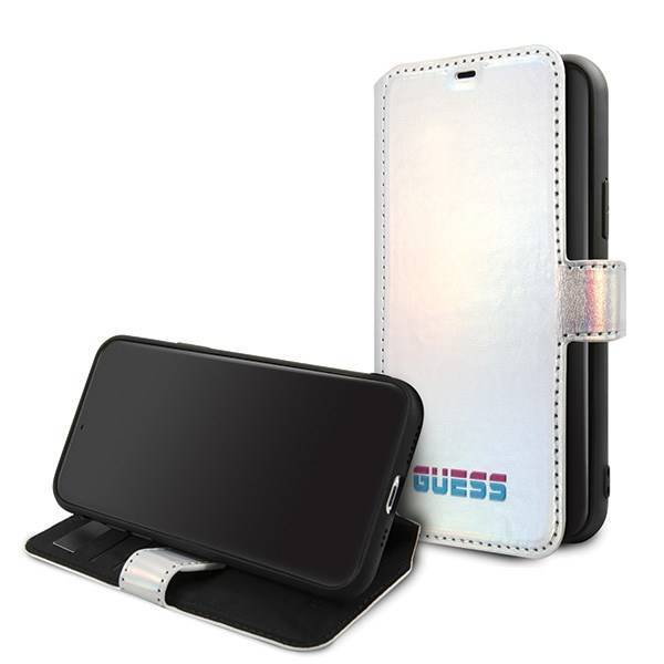 GUESS Apple iPhone 11 Pro Max Book Iridescent Silver Case