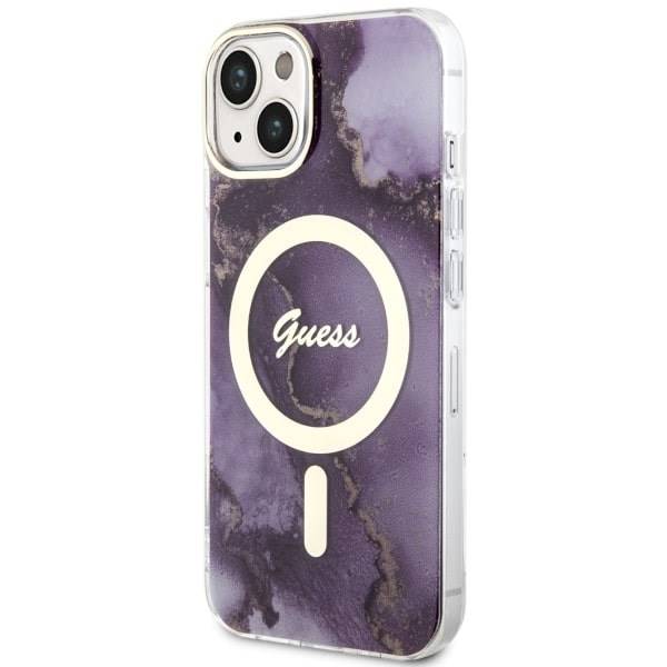 GUESS HC MagSafe IML GOLDEN MARBLE PURPLE iPhone 11