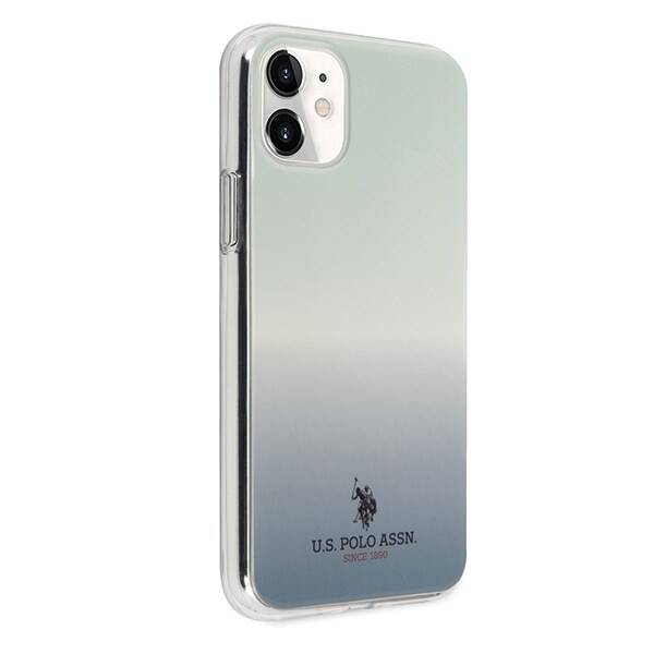 US Polo Assn USHCN61TRDGLB Gradient Pattern Collection Blue Case for iPhone 11