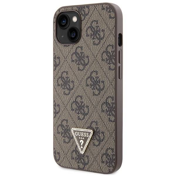 GUESS HC PU LEATHER METAL LOGO STRASS CROSSBODY BROWN iPhone 14