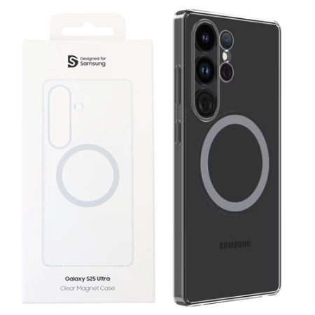 Samsung Galaxy S25 Ultra Back Cover met Magneet Transparant