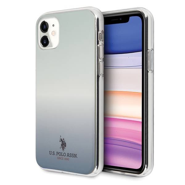 US Polo Assn USHCN61TRDGLB Gradient Pattern Collection Blue Case for iPhone 11