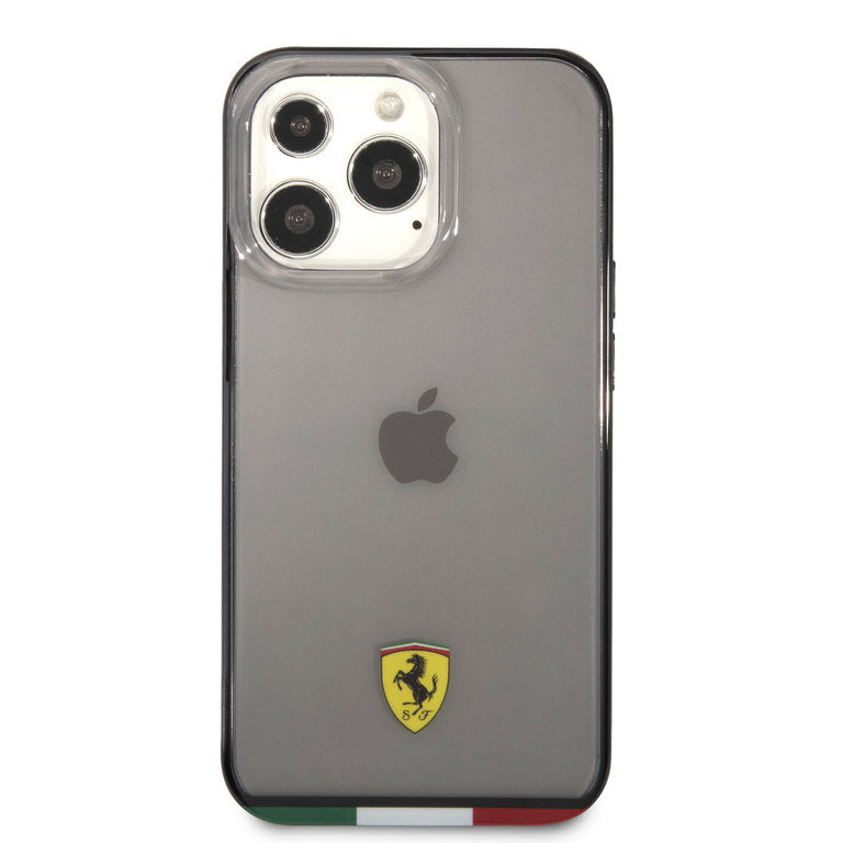 Ferrari FEHCP13LBITK iPhone 13 Pro Hard Case Italia - Transparent Outline