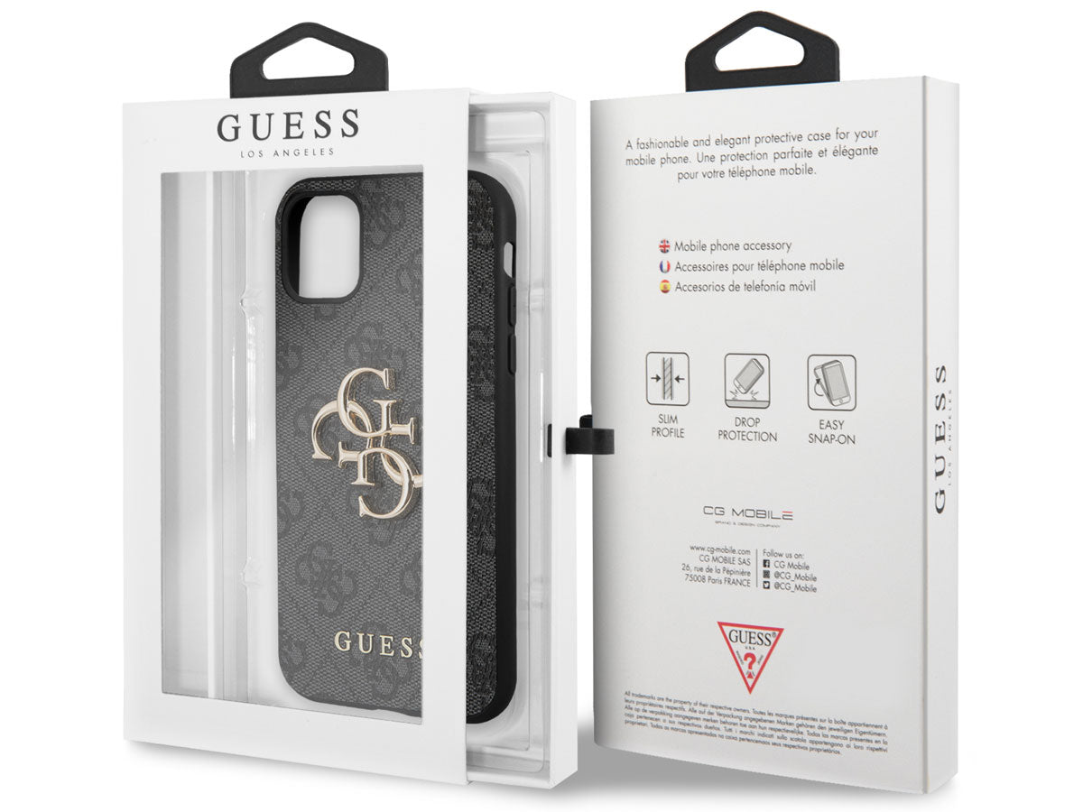 Guess GUHCN614GMGGR iPhone 11/ XR Black Hardcase 4G Big Metal Logo