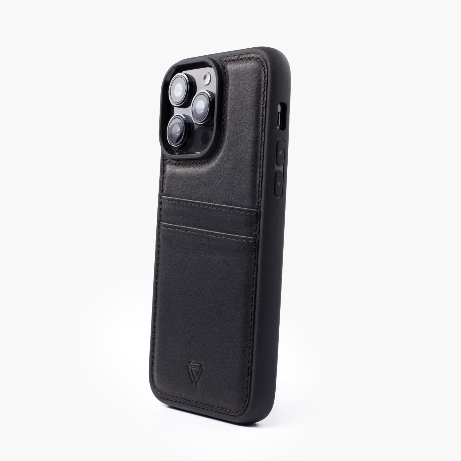 Wachikopa leather Back Cover C.C. Case for iPhone 14 Plus Black